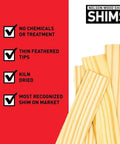 Must Have 8 Inch Wood Shims For DIYers Leveling Doors Cabinets Appliances Floors And More 12 Shims Kiln Dried Natural Wood