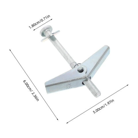 30 Pcs Carbon Steel Expansion Screws Kit For Drywall No Sweat Install And Versatile Use M5x60 Hollow Wall Anchors For Fiber Gypsum Board And Wall Decor, silver M5 anchor
