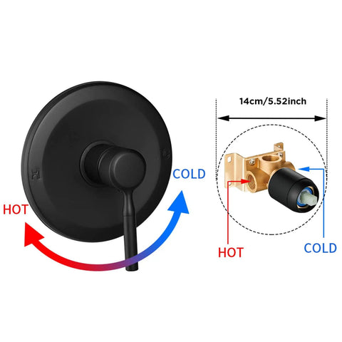 Sleek Matte Black Shower Head And Faucet Trim Kit Featuring Six Inch High Pressure Rainfall Spray And Smooth Single Handle Mixer Valve For Major Bathroom Glow Ups