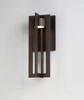 Chamber 12 Inch Bronze LED Outdoor Wall Light With Mid Century Modern Cast Aluminum Design Sealed LED Engine