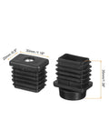 Detailed view of Four Pack Adjustable Furniture Levelers For Tables And Chairs Plastic 20x30mm Rectangle Tube Insert