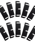 Door Hinge Shims Repair Kit, 10 Pcs 3.5 Inch Hinge Spacers for Door Alignment, in Black PC Material, arranged in view