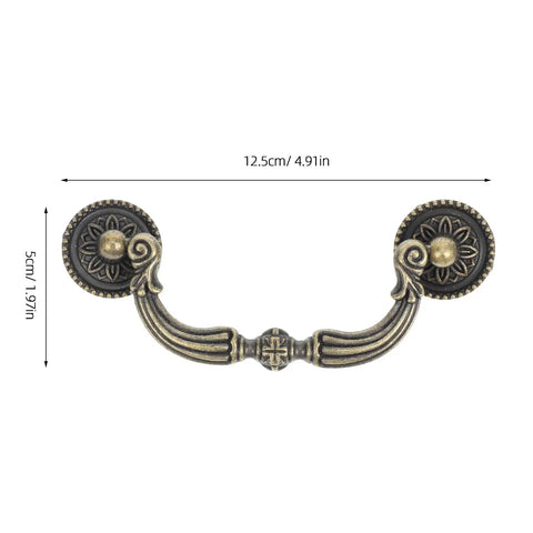 Vintage Bail Drawer Pull Handles Set For Dressers And Cabinets, Antique Style Knobs, 121mm Rustic Decorative Hardware, Easy Install
