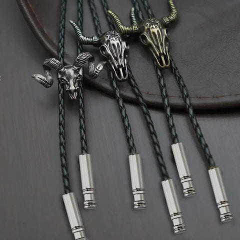 60Pcs Bolo Tie Tips And Cap Buckles Set In Silver Tone, 21.5mm Long With 4mm Inner Diameter, Alloy Bolo Findings For DIY Jewelry Making, Garment Decoration And Craft Projects, Platinum Finish, shown on bolo cords