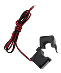 Rock Solid Split Core Current Transformer With No Sweat Clamp Install 50A 100A 150A 200A Options showing black clamp and wires.