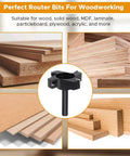 Half Inch Shank CNC Spoilboard Surfacing Router Bit With Three Inch Cutting Diameter Four Wing Design and Replaceable Carbide Inserts over various wood types