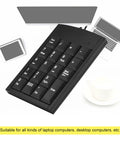 USB Numeric Keypad For Laptop, Portable External Number Pad, Plug And Play, Anti Slip Design, Compact Keyboard For PC Notebooks