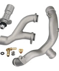 Heavy Duty Aluminum Coolant Outlet Pipes For Jaguar Land Rover Range Rover Sport Lr4 3.0L V6 5.0L V8 Replaces Lr092992 Lr028136 in silver.