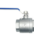 2 Inch NPT Female Full Port Ball Valve With 316 Stainless Steel Body And Vinyl Handle Beefy Built Tough For Real World Use