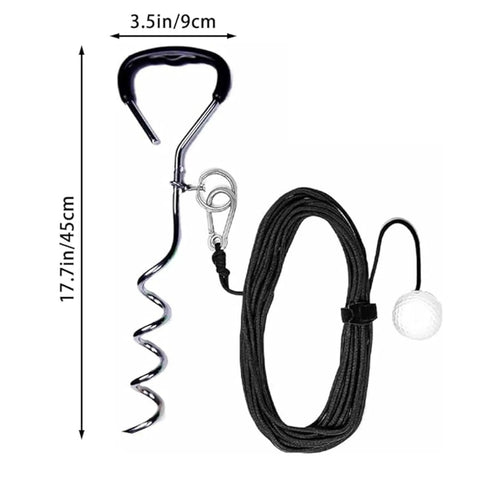 Real Golf Ball Swing Trainer with Swing Correction Armband for Backyard and Driving Range, includes rope and golf ball