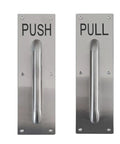 304 Stainless Steel Commercial Door Push Pull Plate Handle With Backing Plates 11.8 x 3.2 Inch Plate, 20 Cm Handle Length, 1.9 Cm Diameter, Built To Last, Easy To Install, Fits Metal Doors, Wood Doors And Composite Doors. push and pull plates