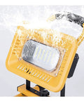 JUDYSSY Home Floodlight with water splashing effect, portable rechargeable work light for outdoor use.