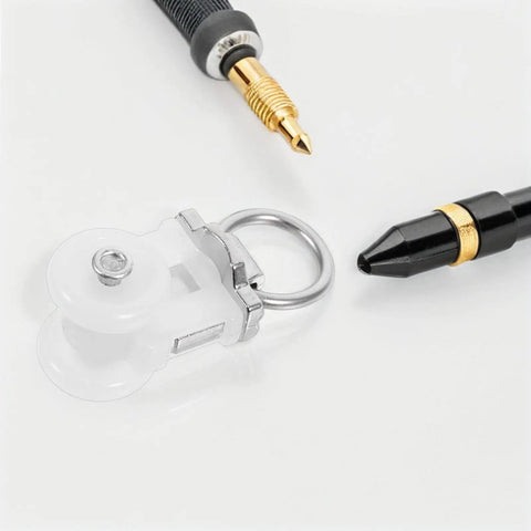 30 Pcs Heavy Duty Double Wheel Curtain Track Rollers Providing A Slam Dunk Upgrade With Durable Alloy Plastic Build And Silent Glide For Foolproof Room Refresh, featuring a white pulley and metal ring.