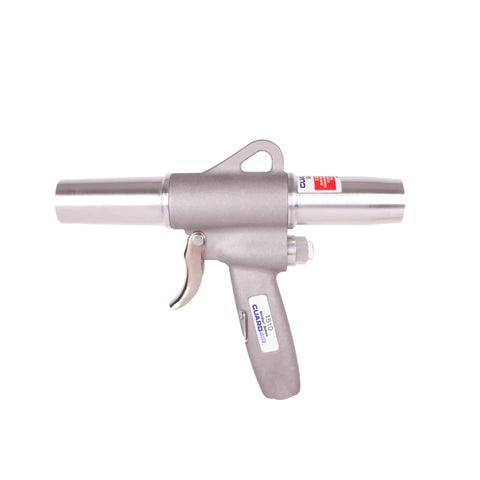 Deluxe Pneumatic Gun Vacuum Cleaner Kit With 9-Inch Crevice Tool And High Filtration Collection Bag, side view of vacuum gun