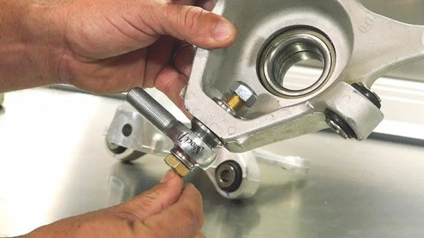 Beefed Up Toe Link Support Kit TLS For X3 UTV Five Eighths Inch Steel Spacer System Strengthens Rear Hub Prevents And Repairs Damage Replaces Soft Factory Aluminum Mount Includes All Necessary Hardware ZRP installed on X3 rear hub with rod end