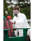 Person using Half Facepiece Disposable Respirator Assembly 53P71 NIOSH Approved Organic Vapor P95 Respiratory Protection