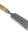 Pro Grade 2 Inch Cabinetmaker Chisel With Beech Handle For Fine Woodworking, 50 mm Wide Blade Bevel Ground At 25 Degrees