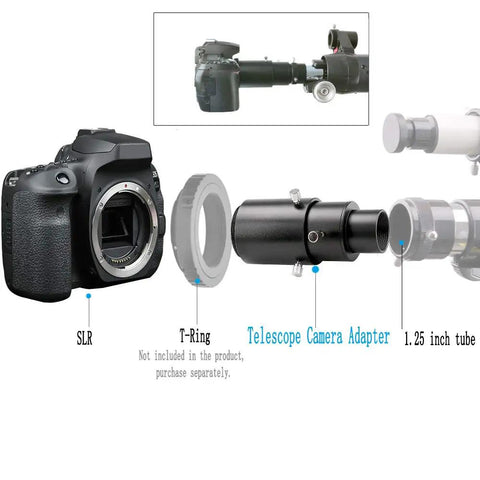 Pro Grade Variable Extension Telescope Camera Adapter For SLR Cameras And Telescopes Prime Focus Or Eyepiece Projection Photography