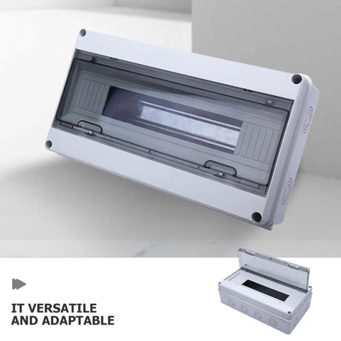 Weatherproof 18-Circuit Outdoor Electrical Junction Box With Distribution Panel Enclosure For Home And RV Use, Durable ABS Dustproof