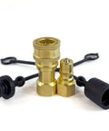 Quarter Inch NPT Quick Disconnect Hydraulic Coupler With Brass Body And Stainless Steel Valve Built To Last