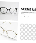 Image showing two pairs of eyeglasses and washers from the 200-Piece Eyewear Repair Kit With Metal Spacers And Washers For Quick Eyeglass Frame Repairs Rimless Glasses Gaskets Tighteners And Replacement Parts To Keep Your Specs Strong Comfortable And Ready For Action.
