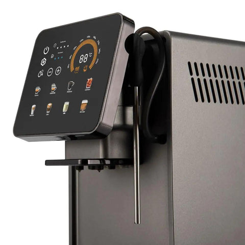 Digital interface of the Supercharge Your Daily Grind With This Kickin Fully Automatic Espresso Machine.