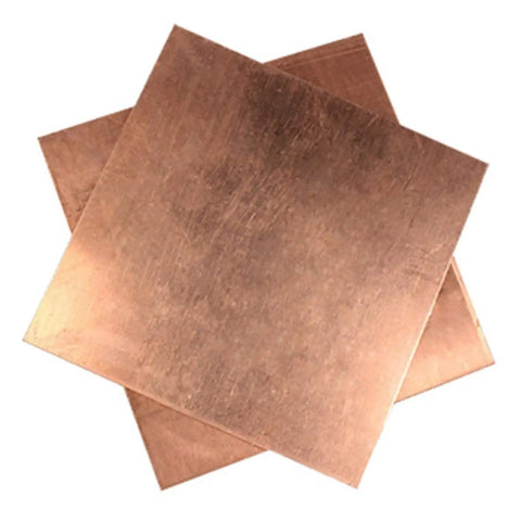 Stack of Ten Pack Single Sided Copper Clad Laminate Circuit Prototyping Boards 7 By 10 Cm with copper surface visible