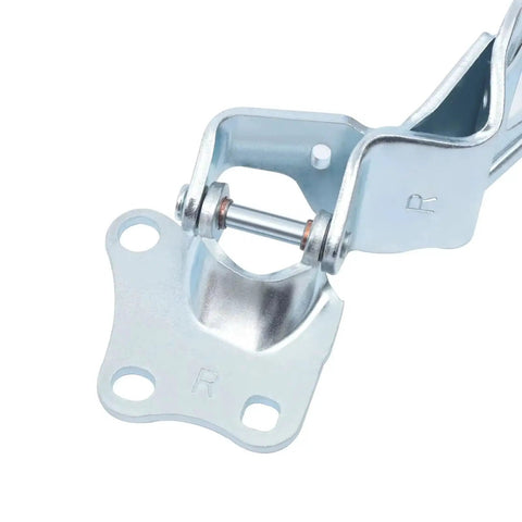 Built Damn Tough Center Slide Door Hinge Assy For Toyota Sienna 3.5L Awd Xle showing smooth swing bracket and zinc coating.