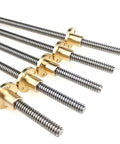 T8 Lead Screw For 3D Printer Z Axis With Stainless Steel Rod And Brass Nut 8mm Lead 200mm Length 2 Pack High Precision Linear Motion Screw