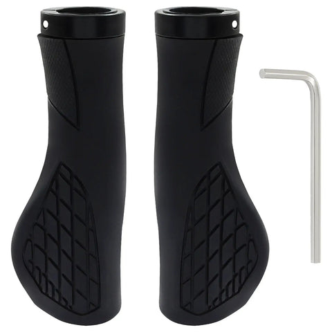 Ergonomic Bike Grips With Shock Absorption, Dual Density Silicone For Ultimate Comfort, 22.2mm Handlebar Fit with Allen Key