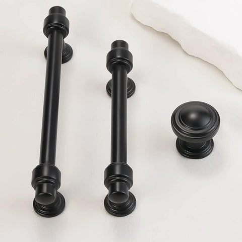 Tough As Nails Matte Black Cabinet Pulls 10 Pack 5 Inch Center To Center Kitchen Drawer Handles in matte finish and solid zinc alloy.