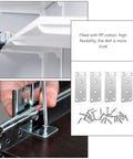 Stainless Steel Straight Flat Brace Brackets for furniture support shown with screws during installation on wood surface.
