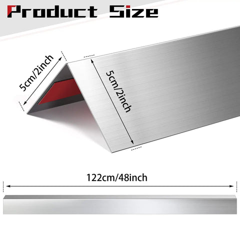 Premium 304 Stainless Steel Corner Guards Rock Solid Wall Edge Protectors 5cm x 122cm durable metal trim for corners