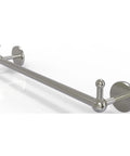 Prestige Skyline 30 Inch Towel Bar With Integrated Hooks In Satin Nickel, Pro Grade Solid Brass Construction, Space Saving Design