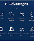 Infographic displaying 8 advantages of Boss Battleship Boat Twin Electric Engines 2.4G Remote Control Warship for Adults.