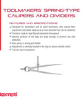 Pro Grade Toolmakers Spring Type Caliper And Divider With Bow Spring And Hardened Fulcrum Stud 6 Inch Size for precise marking