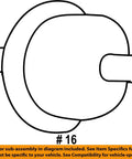 Honda OEM Transmission Filter For Automatic Transaxle 25430PLR003 diagram illustration