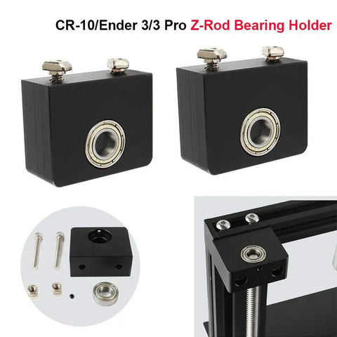Aluminum Z Axis Leadscrew Top Mount Upgrade for CR 10 CR 10S Ender 3 Ender 3 Pro and Ender 3 V2 3D Printers, pair shown