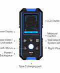 Beefy Stud Finder Wall Scanner Backlit Lcd Screen features power display, controls, and Type C charging port for DIY projects.