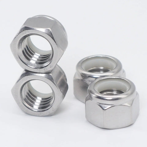 4-40 Nylock Nuts Set, 304 Stainless Steel Nylon Insert Lock Nuts, silver, tough self-locking, 120 piece pack for projects