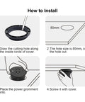 How to install Keep Your Desk Legit Tidy With This 3.15 Inch Flush Mount Power Grommet Featuring Usb C Pd 20W And Usb A 10W Ports.