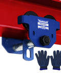 Beefed Up Dual Wheel Beam Trolley For Lifting, 2 Ton Capacity, Manual Push Hoist with adjustable flange on I-beam