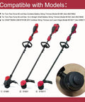Image of three Toro and Craftsman electric brushless trimmers compatible with 0.080-Inch 30-Foot Spooled Trimmer Line.