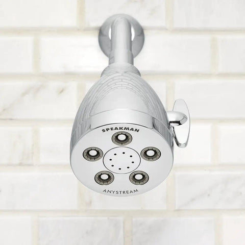 AnyStream 360 Degree Showerhead With Uniform Water Coverage And Boosted Pressure Effortlessly Switches Through Multiple Spray Settings