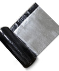 Heavy Duty Self Adhesive Roof Underlayment Roll With Reflective Aluminum Foil Waterproof Flashing Tape For Sheds And Decks Easy Peel And Stick, showcasing the roll and foil side.