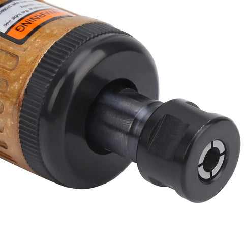 Close-up of Badass Compact Pneumatic Angle Die Grinder's durable steel motor for precise metal shaping.