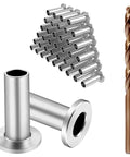 Top Shelf T316 Marine Grade Stainless Steel Protector Sleeves 40 Pack for 1/8 5/32 3/16 cable railing with installation tool.