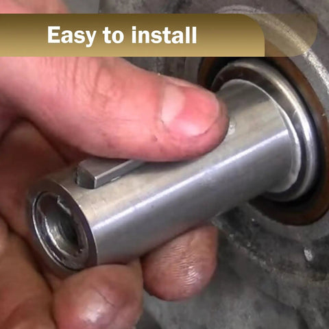 Shaft Sleeve Adapter And Pulley Kit For Three Quarters To One Inch Shafts Built Tough In Stainless Steel being installed