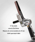 Handheld Pneumatic Belt Sander With Slick Rubber Grip And Quick Release Tensioner No Hassle Setup For Wood Metal And Stone, 20x520mm belt.