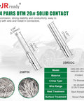 Deutsch DTM Connector Crimp Tool Kit Pro Grade With 104 Solid Contacts shown with technical specifications and components.